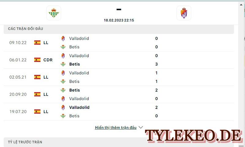 Betis vs Valladolid