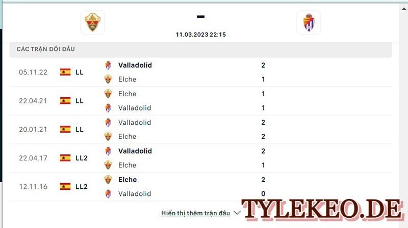 Elche vs Valladolid