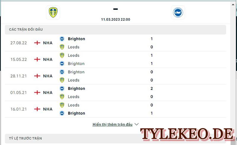 Leeds vs Brighton