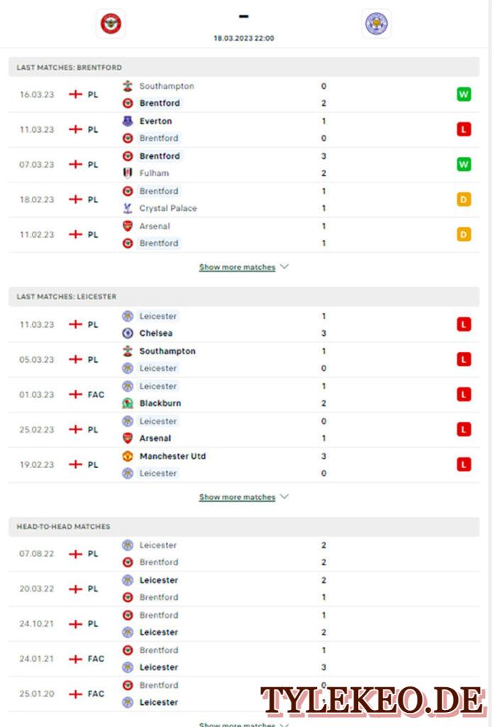 Brentford vs Leicester