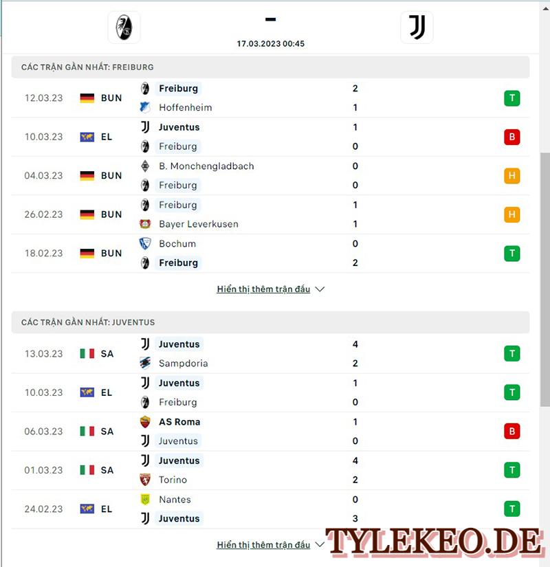 Freiburg vs Juventus