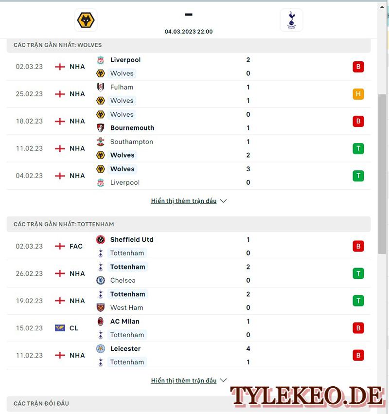 Wolves vs Tottenham