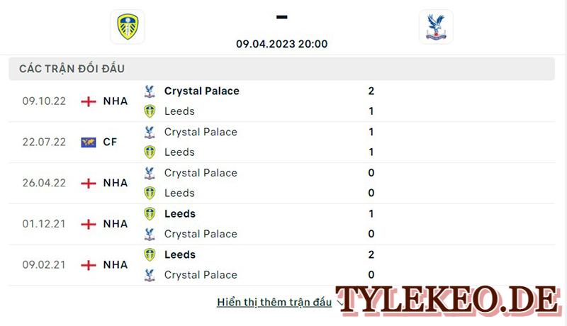 Leeds vs Crystal Palace