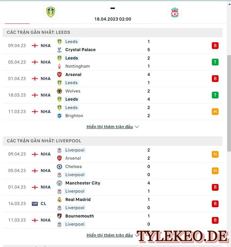 Leeds vs Liverpool