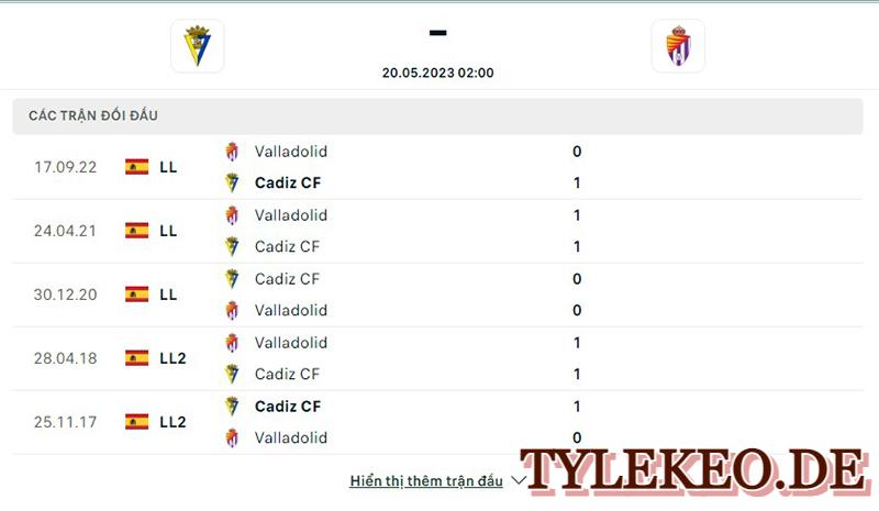 Cadiz vs Valladolid