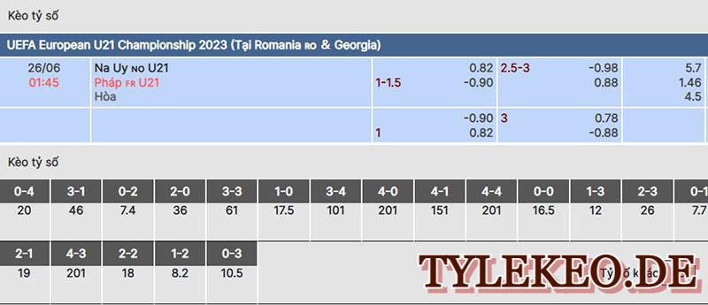 U21 Na Uy vs U21 Pháp