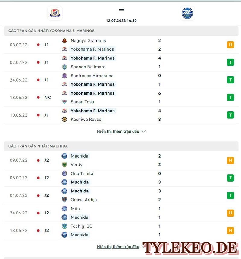 Machida Zelvia vs Yokohama Marinos