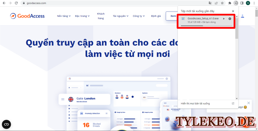 Bước 2: cài đặt Good Access VPN